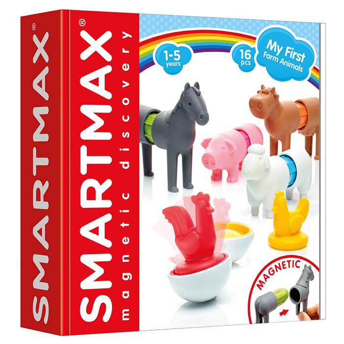 Cutia jucăriei magnetice SmartMax: My First Farm Animals